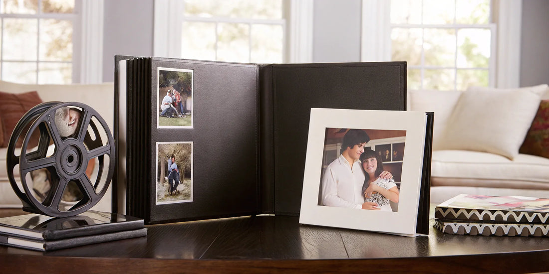 Photo album ready for scanning service digitization.