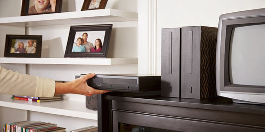 VHS to digital converter setup.