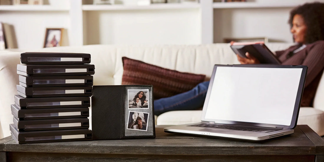 Video tapes, photos, and laptop. Video transfer service.