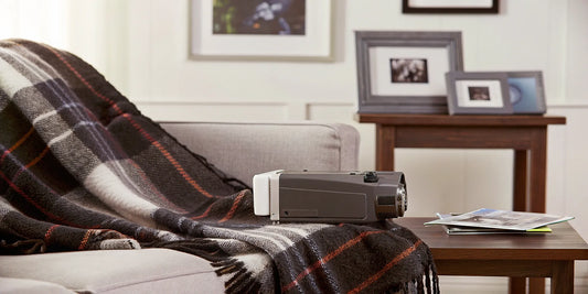 Digitize home movies with vintage film projector.
