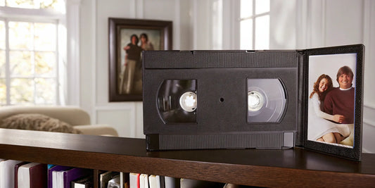 Digitize VHS tapes to preserve family memories.