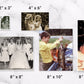 Accepted photo sizes from 2×2 to 8×12 inches including 2×3, 4×6, 5×7, 8×8, and 8×10