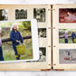 Open binder-style photo album showing vintage family prints